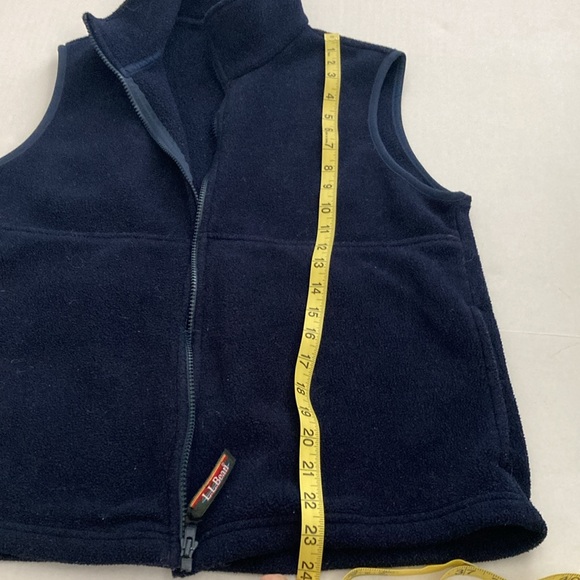 L.L. Bean Fleece Full Zip Vest Navy Blue Size Small - Picture 8 of 8